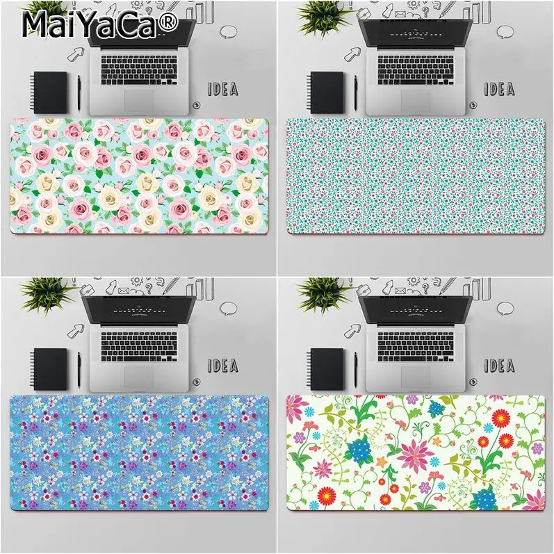 

Maiyaca Высококачественный винтажный маленький цветочный индивидуальный игровой коврик для мыши для ноутбука Бесплатная доставка большой ко...