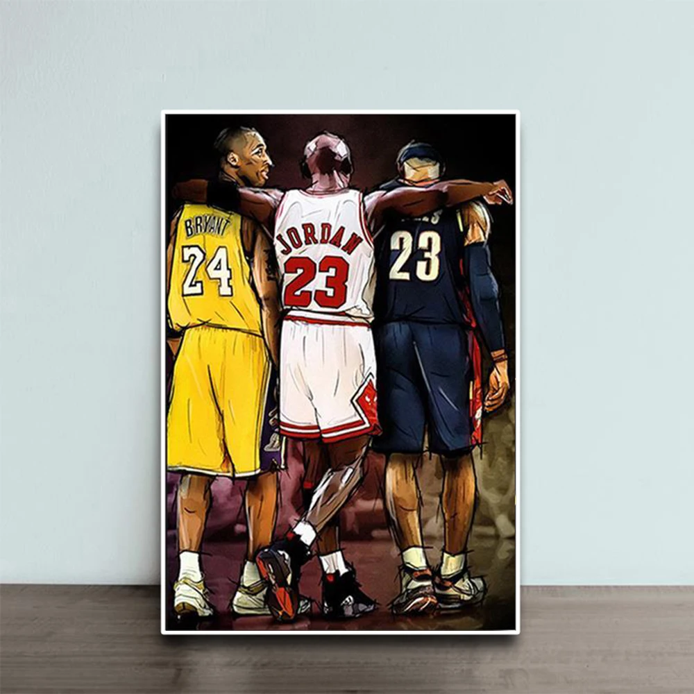 

Basketball Star Classic Canvas Painting Scandinavian Wall Art Prints and Posters Sports Star Pictures Living Room Home Decor