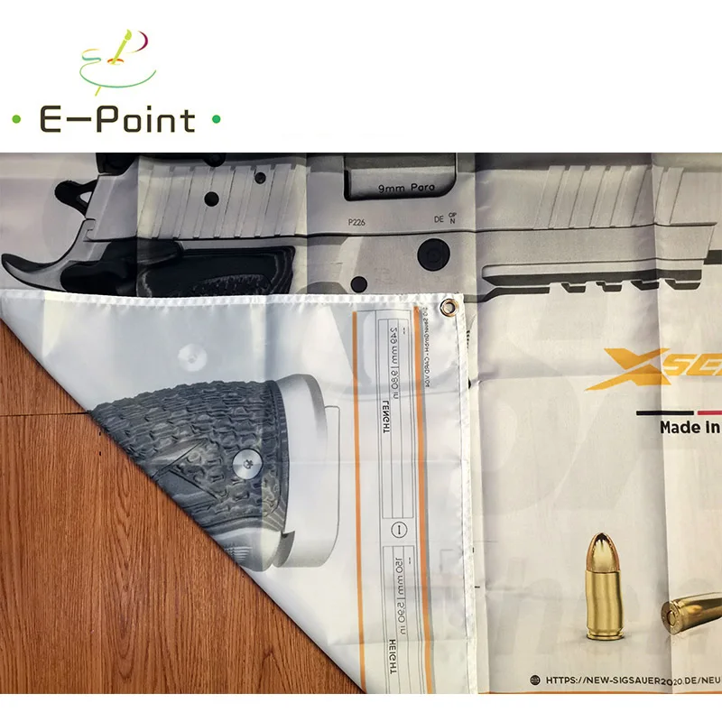 Пистолетный флаг серии Sig Sauer P226 X размер 3 фута * 5 футов (90*150 см) рождественские