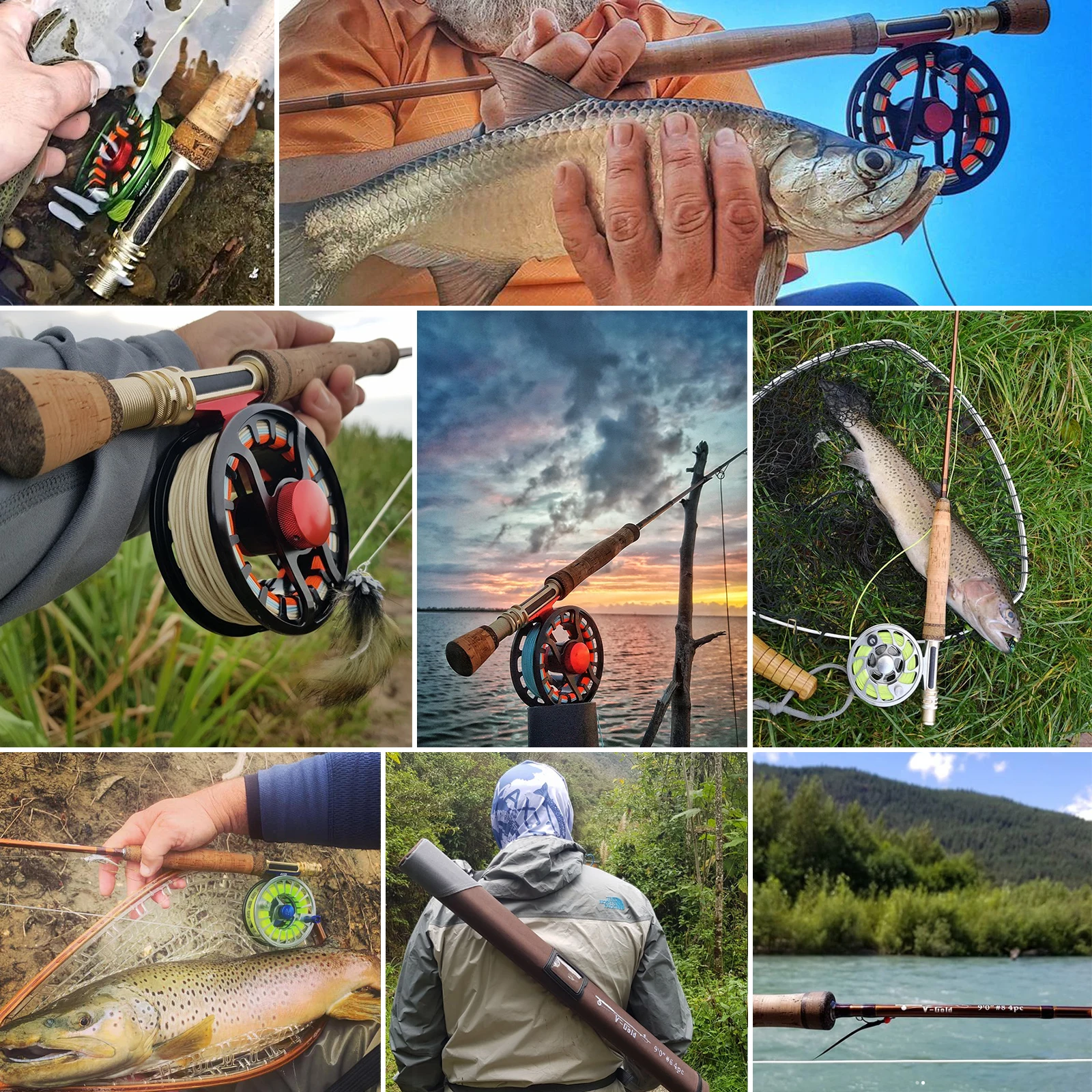 Maximumcatch V GOLD удочка для ловли нахлыстом с кольцом Pacbay Minima 40T SK Carbon 9FT 4 8WT