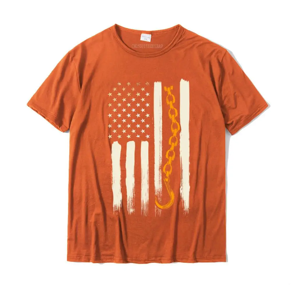 Хлопковая футболка с капюшоном и принтом рисунком американского флага