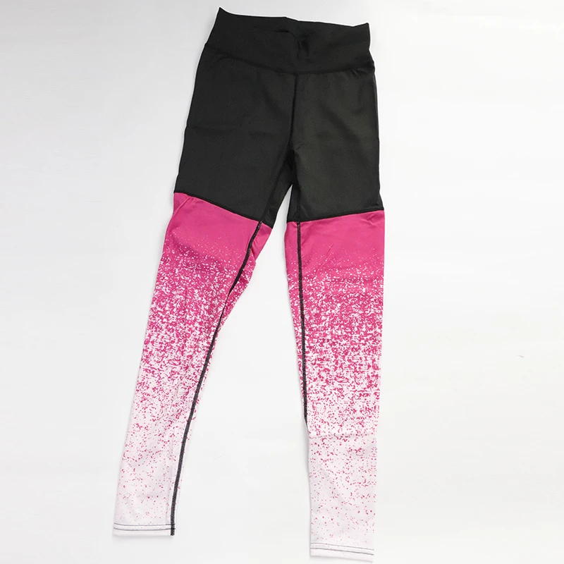 rose Red pants Domidofa, новинка, Женский комплект 2 шт., сексуальный, полиэстер, дышащий, градиентный, набор для тренировок, для спортзала, бега, фитнеса, йоги, упражнений - Цвет: rose Red pants