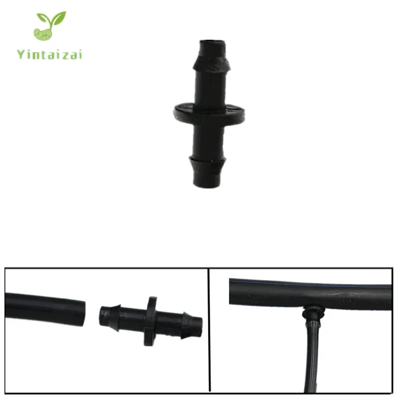 

Соединительная муфта с зазубриной 2000 шт./упак. 1/4 дюйма для подключения конца микротрубок 1/4 дюйма, Прямые соединители для капельного орошен...