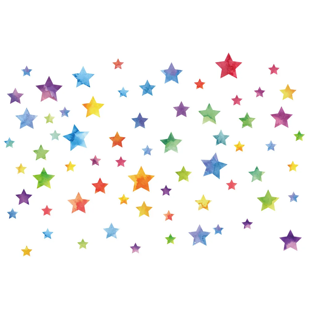 Цветная звезда пятиконечная комната стекло класс обучения детский сад раннее