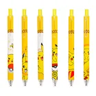 Набор кавайных канцелярских принадлежностей 6 шт., шариковые ручки 0,5 мм, черные гладкие чернила для письма, канцелярские принадлежности, милые школьные принадлежности