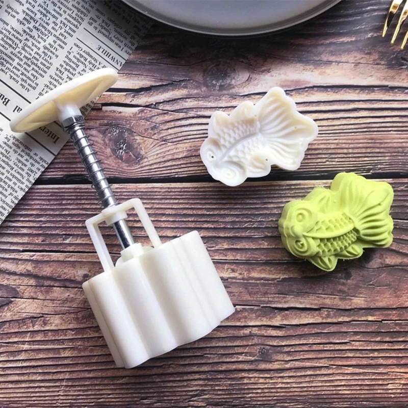 65 г лунный пряник пресс форм 3D для сна с рисунком рыбы выпекания печенья Форма