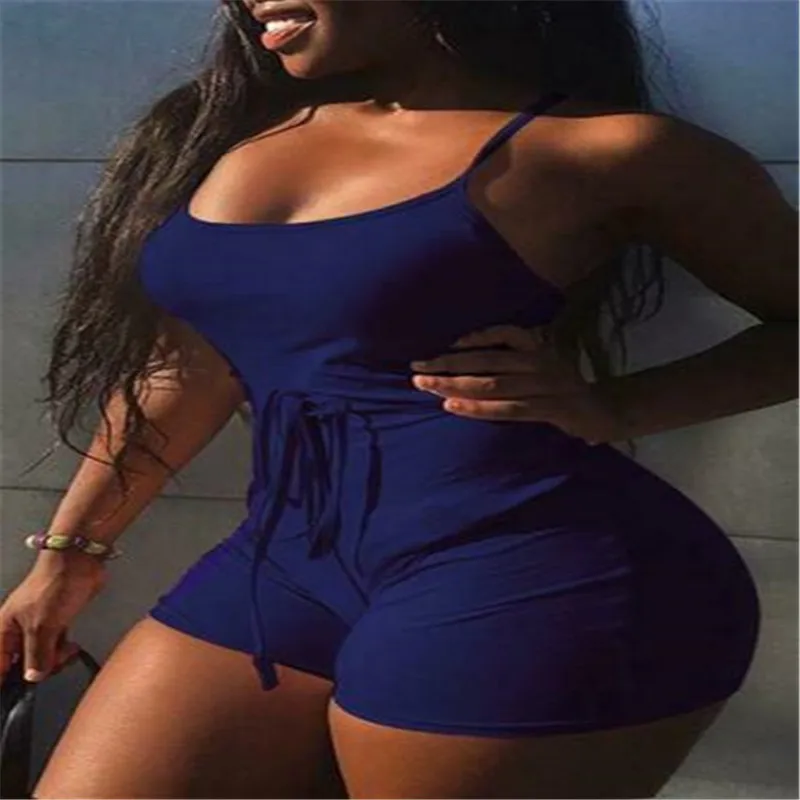 Женский Облегающий комбинезон без рукавов с V образным вырезом|Комбинезоны c