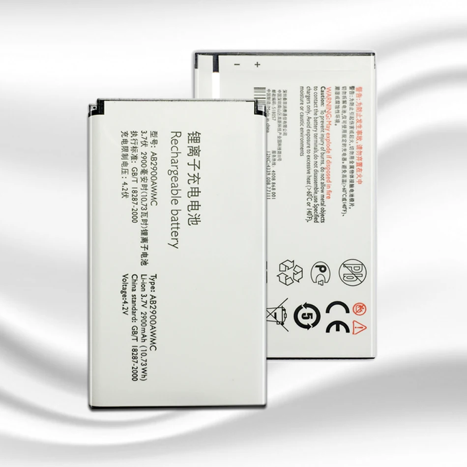 Аккумулятор AB2900AWMC для смартфона PHILIPS Xenium X5500 X1560 CTX5500 CTX1560 2900 мАч CTX5500|Аккумуляторы
