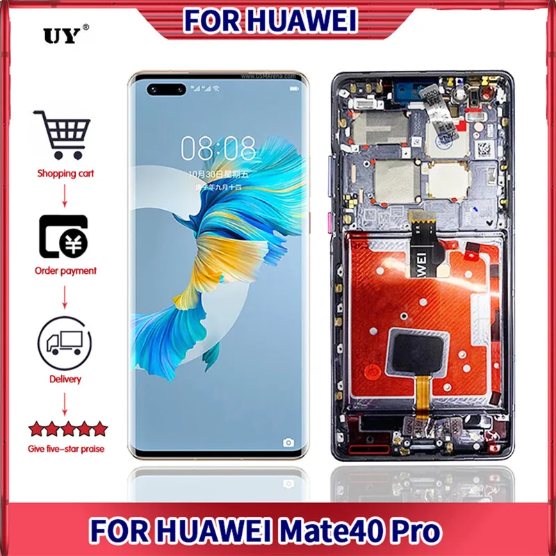 Pantalla t&aacute;ctil Original para Huawei Mate 40 Pro, piezas de repuesto de digitalizador LCD, NOH-NX9 AN00-0