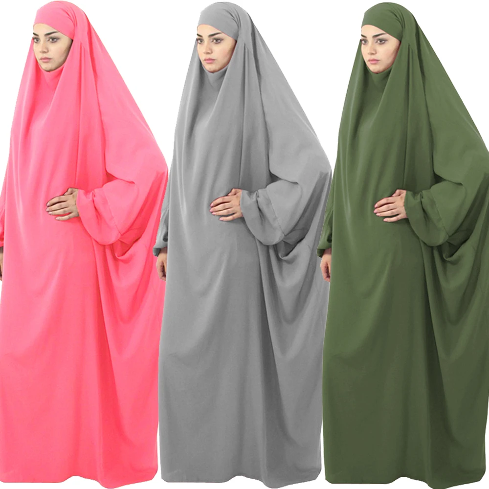 Мусульманское Женское Платье макси с капюшоном, длинное платье с капюшоном, мусульманский молитвенный халат, кафтан, арабский Рамадан, одно...