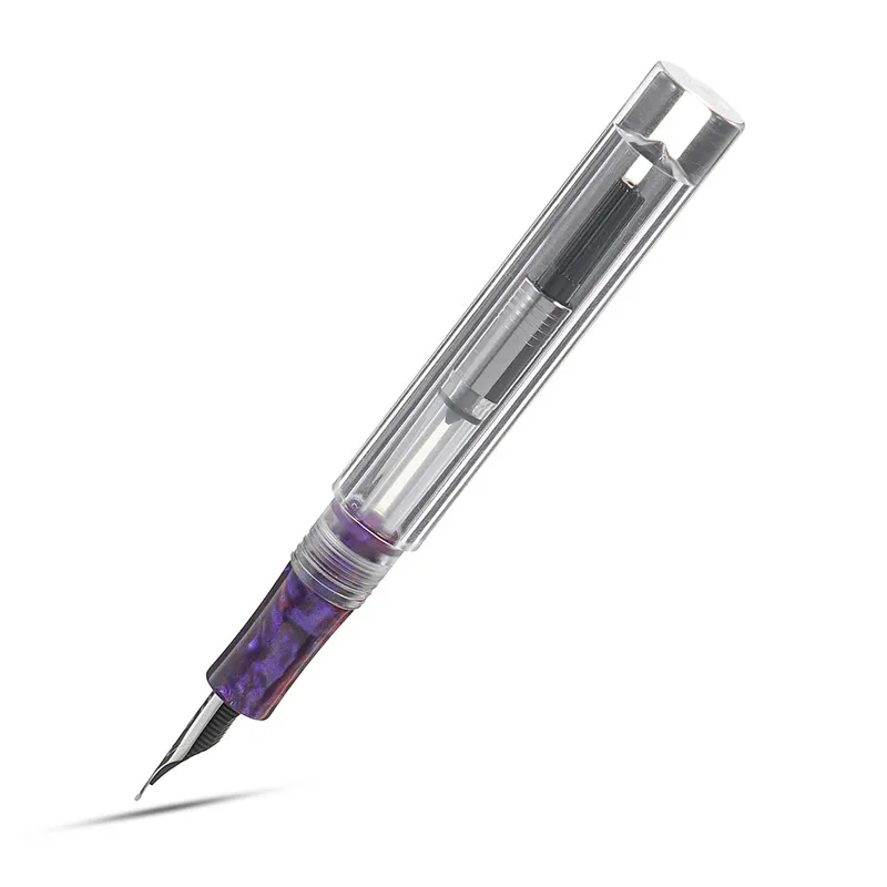 Moonman C1 Transparent Fountain Pen Eye Dropper Fully Transparent Large-Capacity Ink Storing Resin Fine 0.6mm Nib Gift Pen
