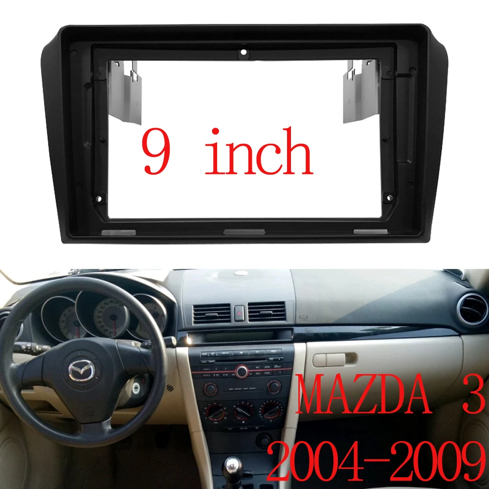 9 inch 2 Din Car Radio Fascias for 2004-2009 MAZDA 3 AXELA Stereo Panel Dashboard Installation Trim Kit Frame GPS DVD Bezel
