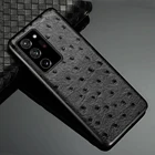Чехол из натуральной кожи с текстурой страуса для Samsung Galaxy Note 20 Ultra Note 10 9 A50 A70 A71 A51 M31 M51 S10 S8 S9 S20 Plus S20 FE
