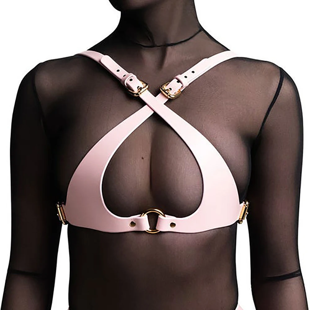 

Sexy Women Garter Lingerie Tight-fitting Body Bondage Belt High Quality Thigh Loop Drawstring Bra Punk Garter Belt Rock