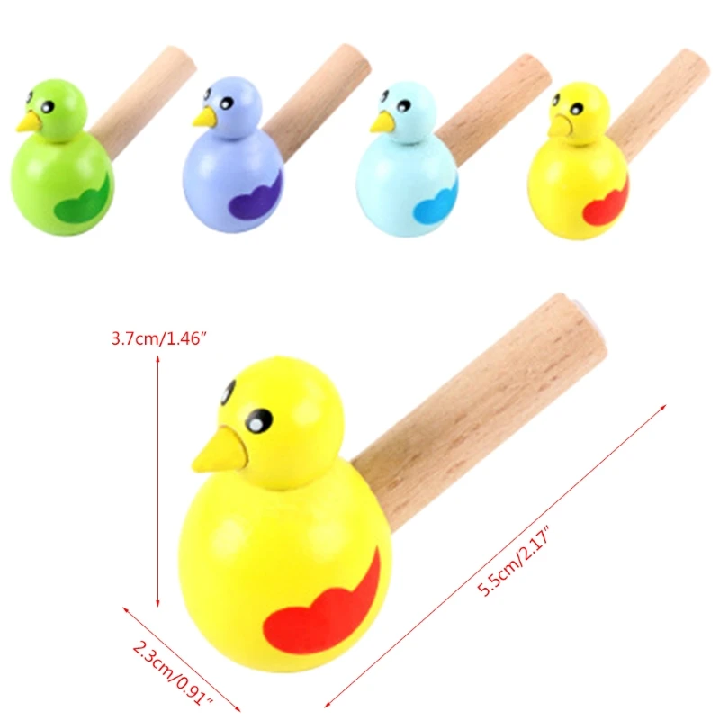 

New Bath Toy Wood Bird Whistle Bathtime Musical Toy Kid Early Instrument