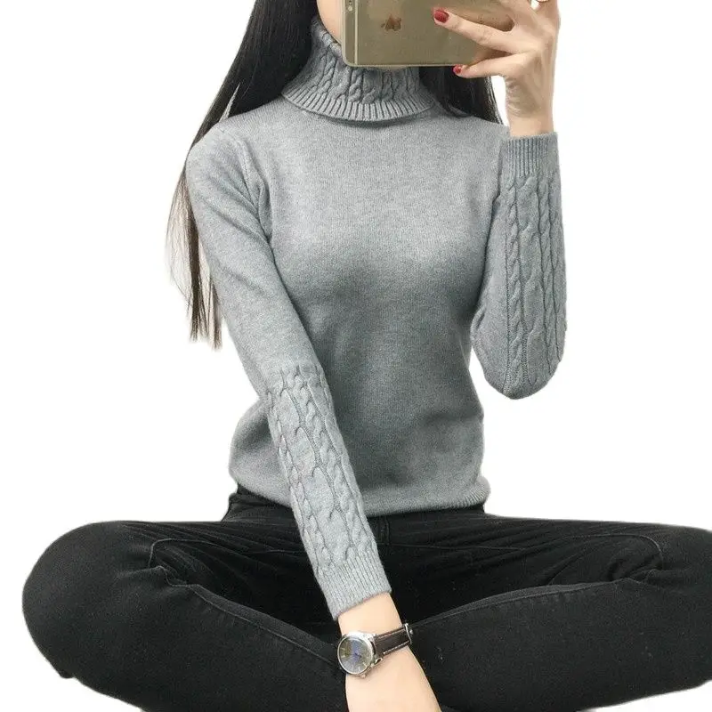 Новинка 2021 Модный женский белый свитер с воротником лацканами Женская Базовая