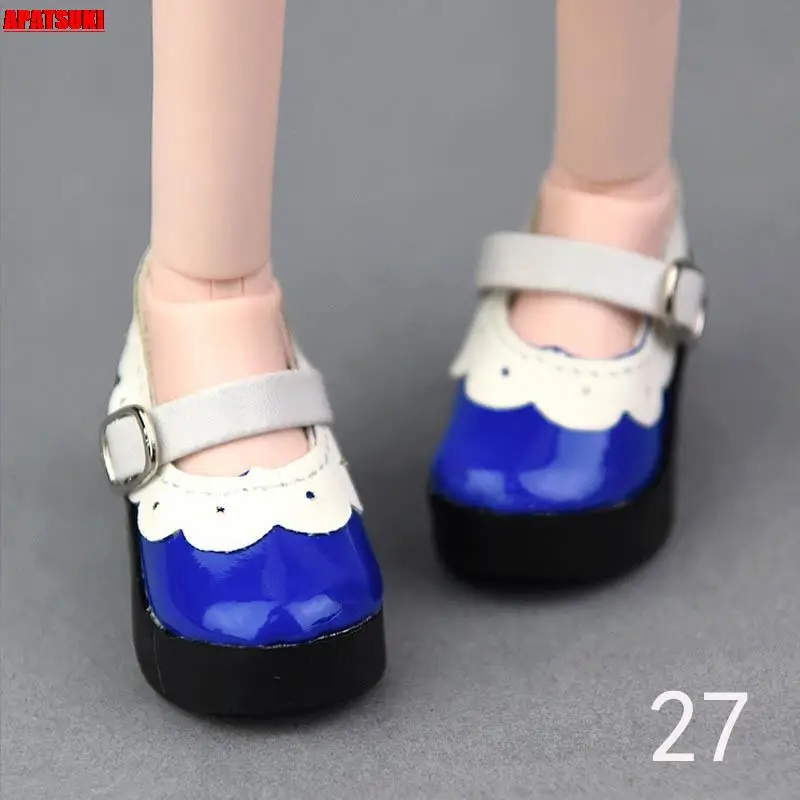 

1/4 Dolls Accessories 6*2.5cm Royalblue Fake Leather Fashion Shoes For 1/4 BJD Doll Shoes For 40-50cm XinYi Doll High-heel Shoes