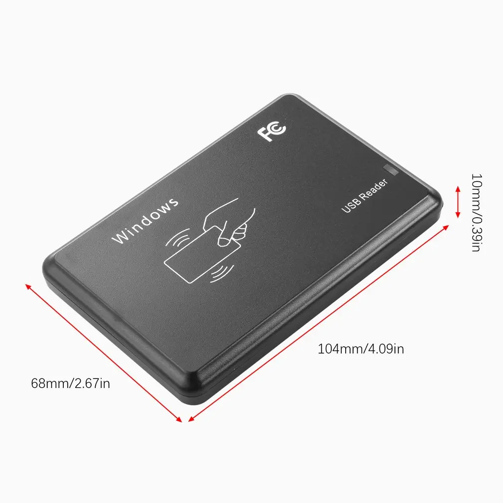 USB 13.56MHz RFID Card Reader Programmer Burner + 3 ID Key Buckles Cards Smart Drive free | Безопасность и защита