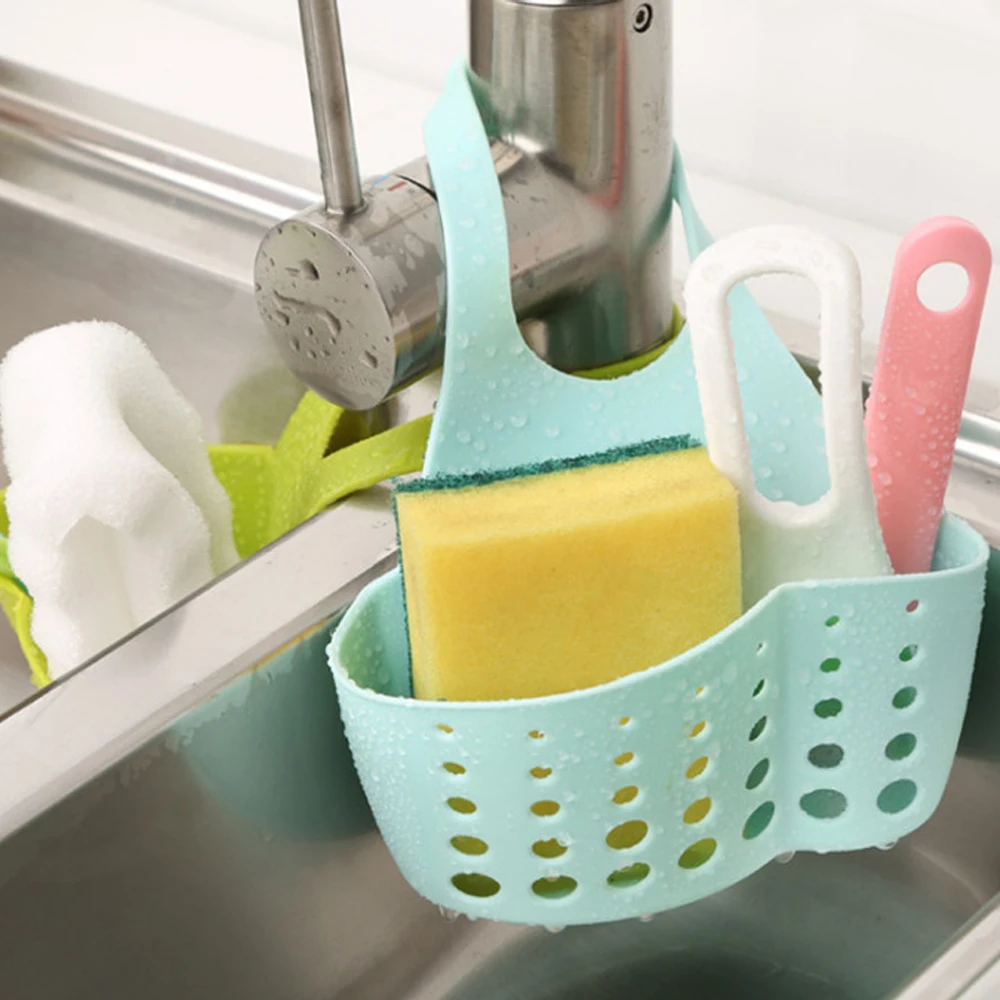 Sink Shelf Soap Sponge Holder Clip Dish Drainer Drying Rack Silicone Storage Basket Bag Bathroom Kitchen Accessories Tool | Дом и сад