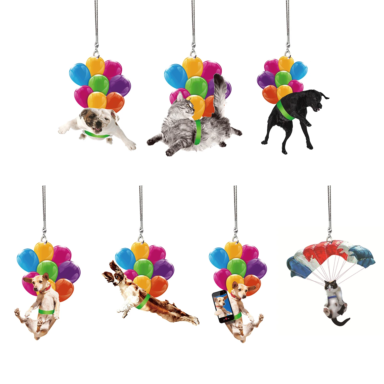 

Горячая Распродажа кошка/декоративные собаки Кулоны из нержавеющей стали украшение интерьера автомобиля фотофоны с изображением цветных ...