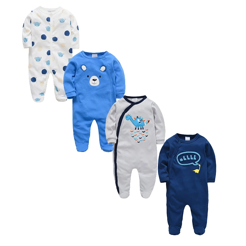 

Honeyzone 100%Cotton Pyjama Bebe Menino Toddler Penguin Cartoon Roupas Infantil Menina Winter Breathable Soft Footies Neonato