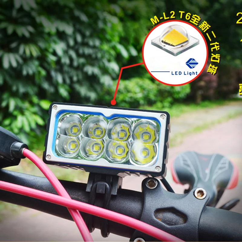 Светодиодный велосипедный светильник Walkefire 8xT6 светодиодный для велосипеда