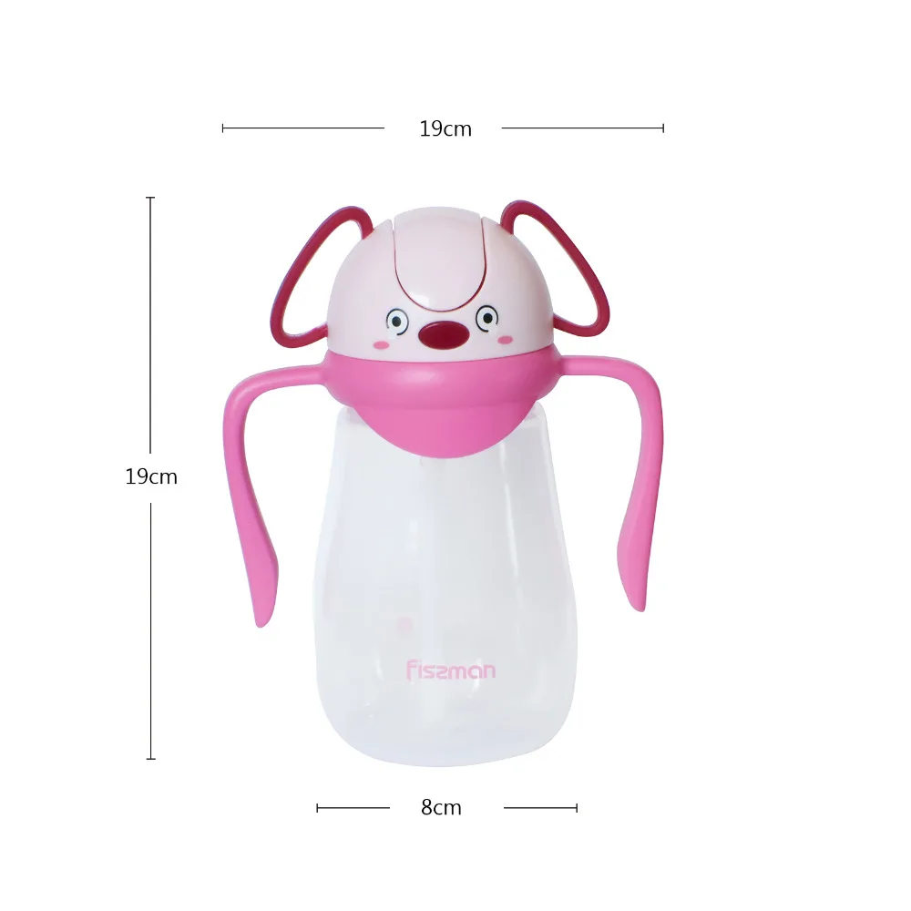 Фиссман малыш 400 мл мультфильм бутылки для воды с веревкой Крышкой соломенная