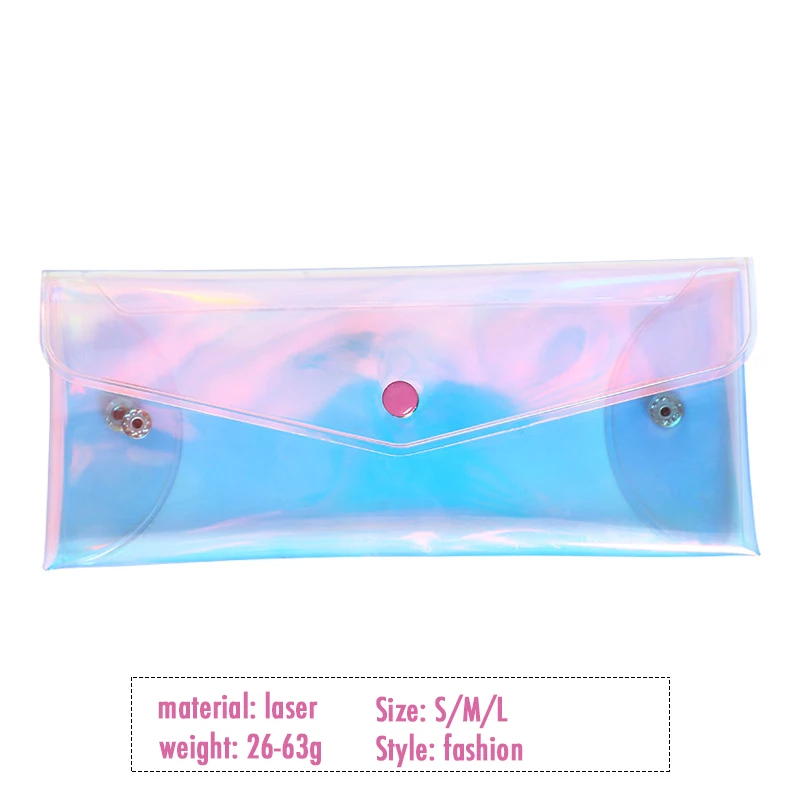 

New Transparent Hologram Credit Card bag Women Card Case Organizer Clear Pvc Passport Cards Cover cosmetic bag Holographic