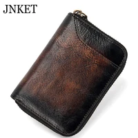 jnket mens wallet bank card credit card holder purse cow leather clutch wallet billfold multi card wallet zipper coins purse
