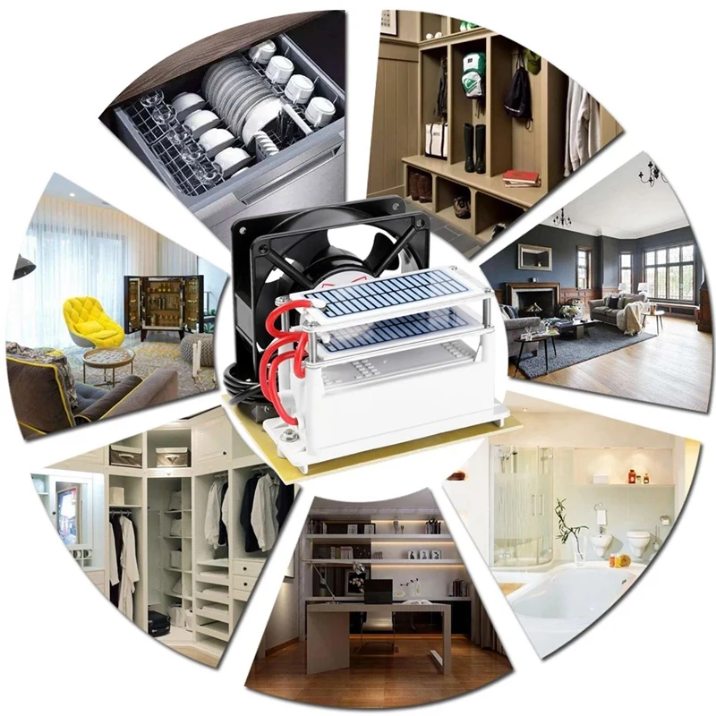

Portable Ozone 28G/H Generator Formaldehyde Remove Machine Air Filter Purifier Fan for Home Car EU Plug
