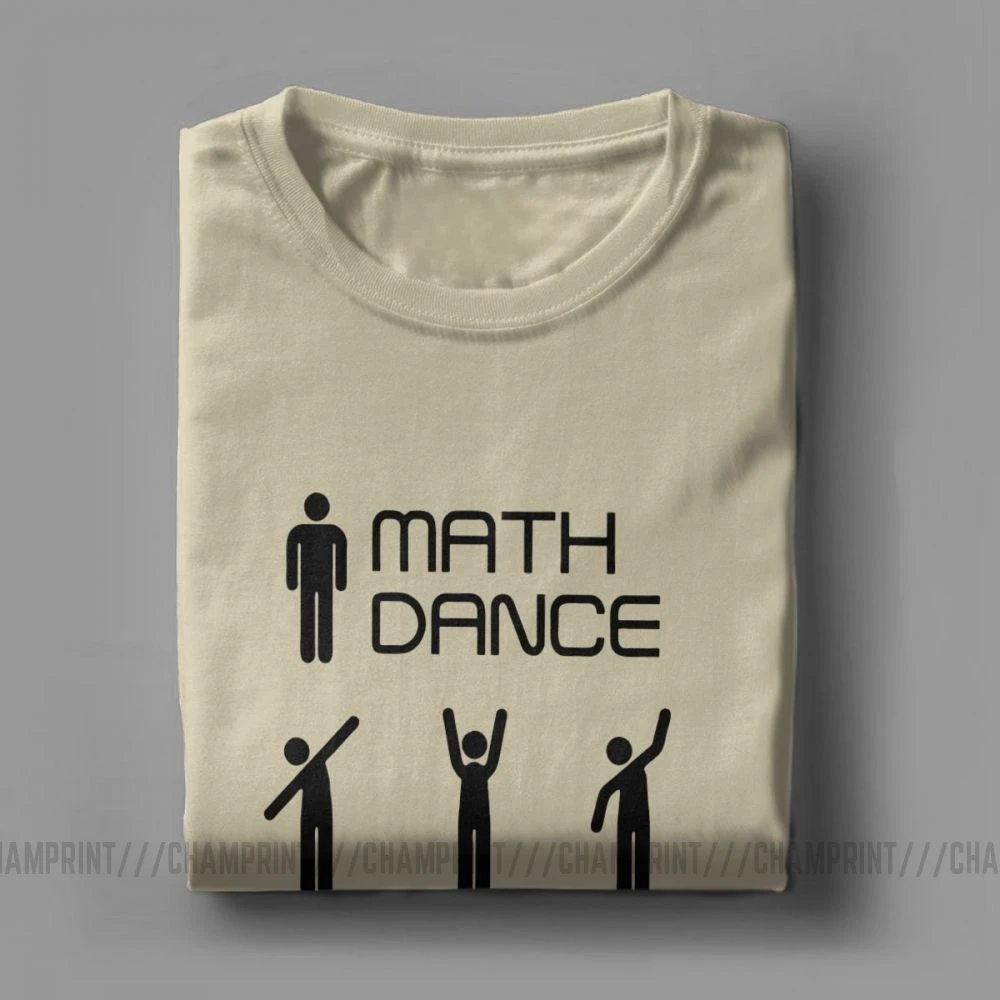 Men Math Dance T-Shirts Mathematical Mathematics Funny Round Neck Short Sleeve Tops Pure Cotton Tees Humor T Shirt | Мужская одежда