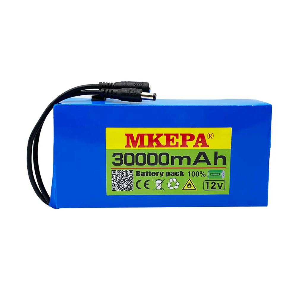 

100% Latest Upgrade 12v 30000mAh Lithium-ion Battery Pack DC 12.6V 30Ah Battery with EU Plug Free Shipping