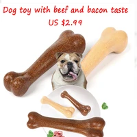 pet dog toys beef flavor artificial bones resistance to bite molars dog training interactive reward molars chew toys