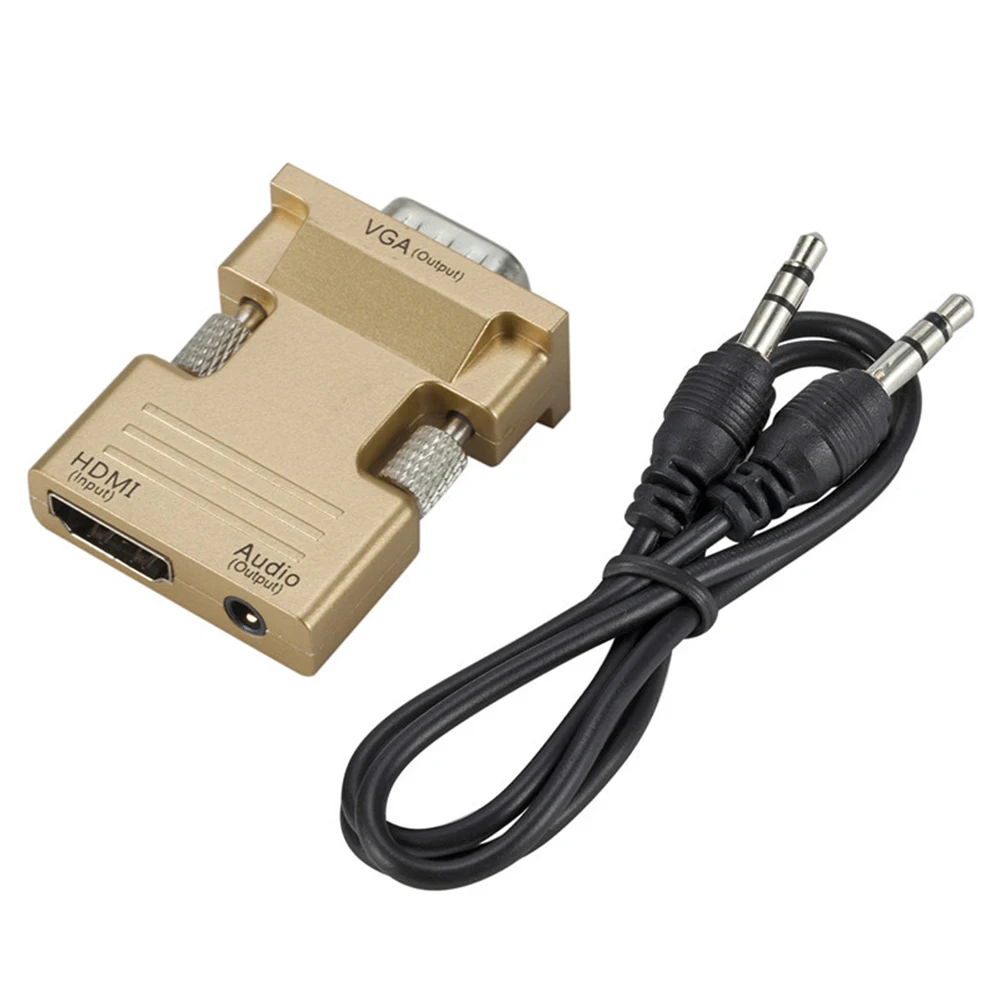 3 5 мм Портативный 1080P HDMI совместимый адаптер для VGA преобразователь с
