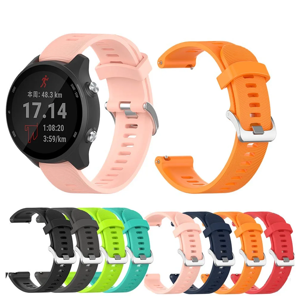 

Для Garmin Forerunner 245 245M официальный 20 мм силиконовый спортивный сменный ремешок браслет для Forerunner 645 vivoactive 3