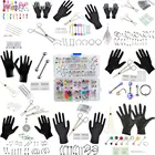 Профессиональный набор инструментов для пирсинга пупка, 14 г, 16 г, из нержавеющей стали, кольцо для живота, трагус для сосков, губ, бровей украшения для носа и тела