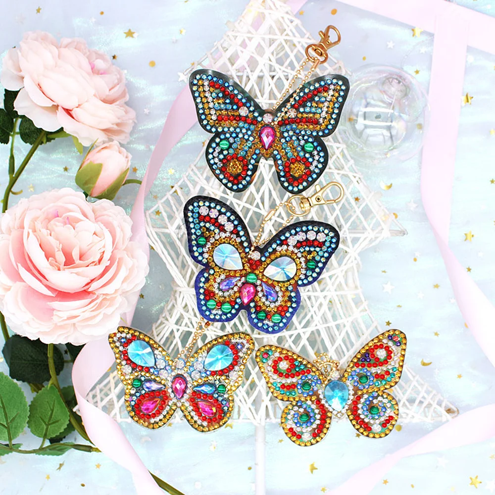 5D алмазная живопись бабочка брелок вышивка крестиком полная своими руками
