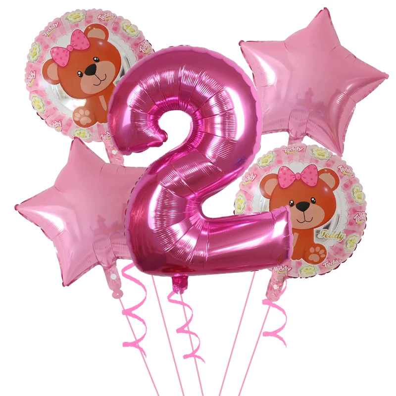 Новинка 5 шт. Мишка Классические игрушки Globos Фольга воздушные шары с гелием Happy ко