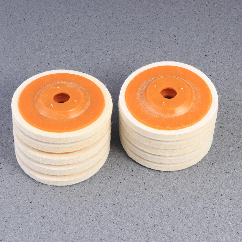 

10PCS Polishing Sheet Mirror Polishing Fine Wool Felt Fiber Wheel