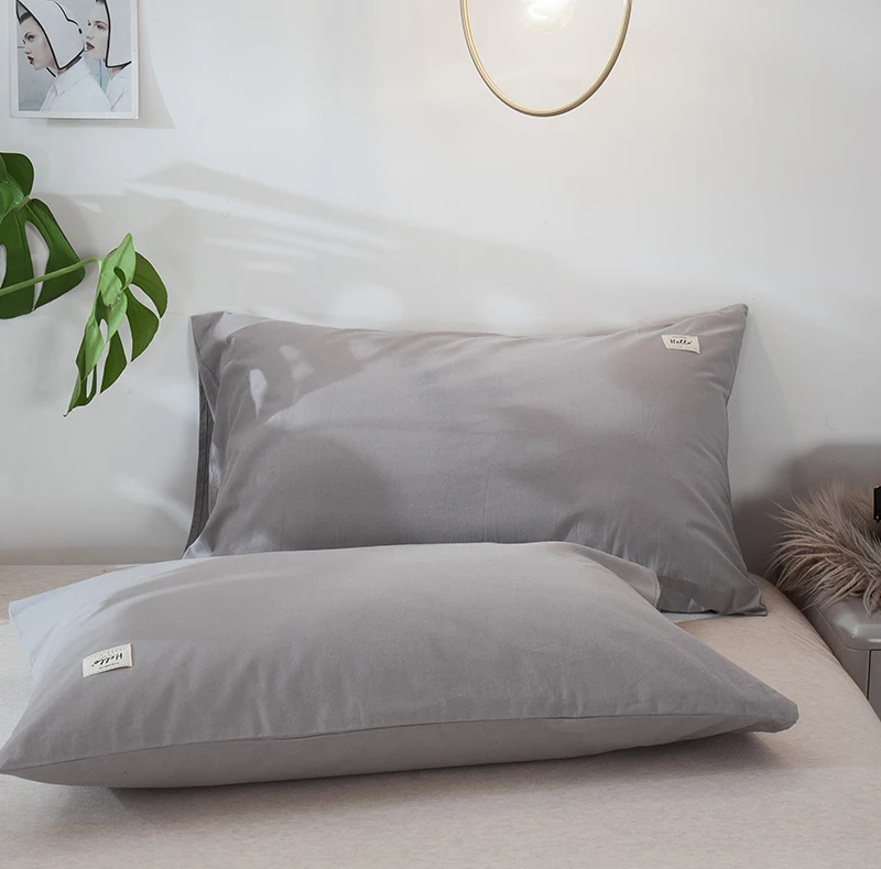 

Pure Cotton Solid Color Pillowcase One-Pair Package Pure Cotton Single Student Dormitory Pillowcase