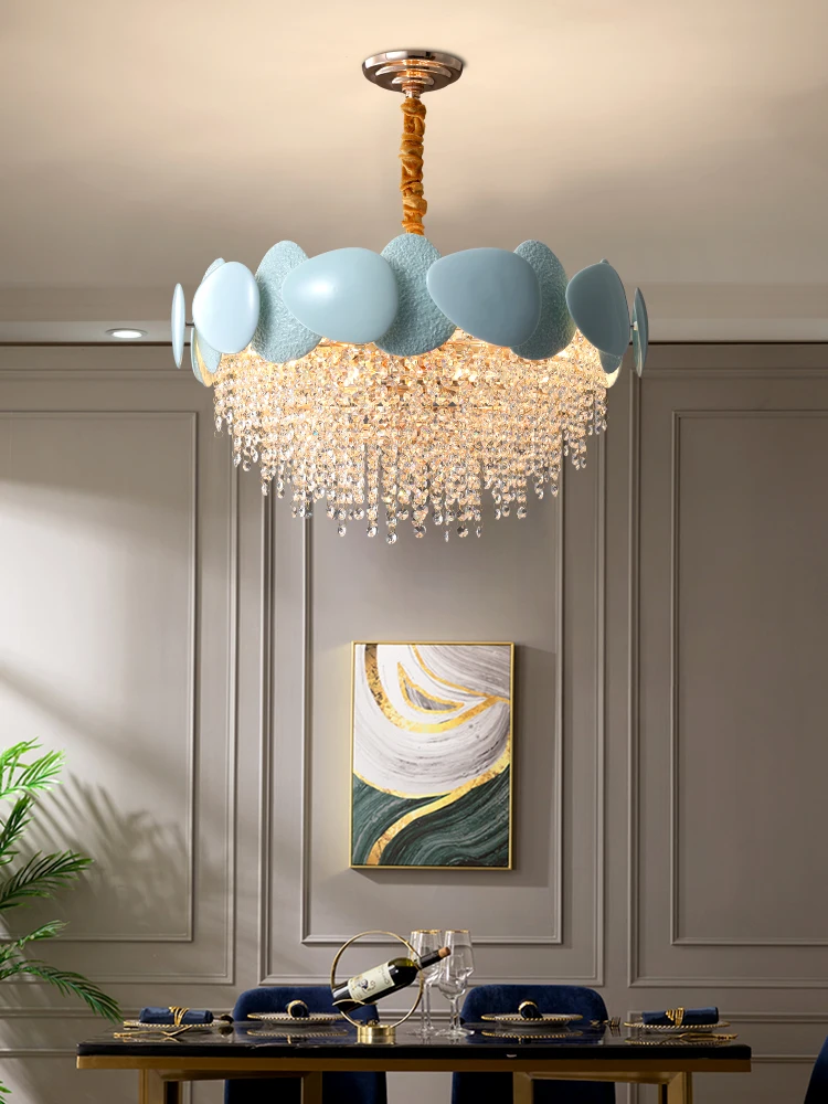 

Modern light luxury bedroom crystal lamp creative personality restaurant lighting simple net red Nordic living room lamps