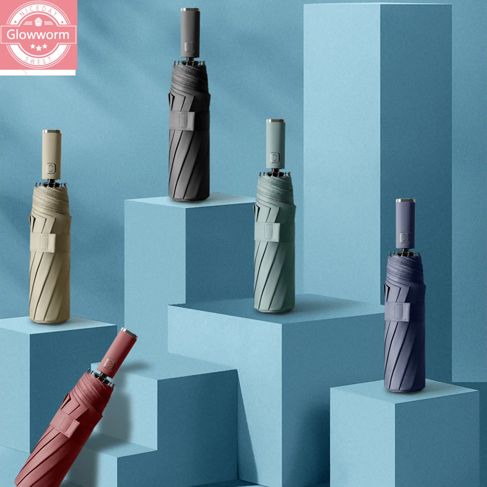 Зонт автомат черный пластик цвет три складной зонт женский мужские зонтик от