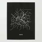 Картина на холсте Hd, Минималистичная Настенная картина, Декор для дома, модульный постер Метро Парижа для гостиной, без рамки