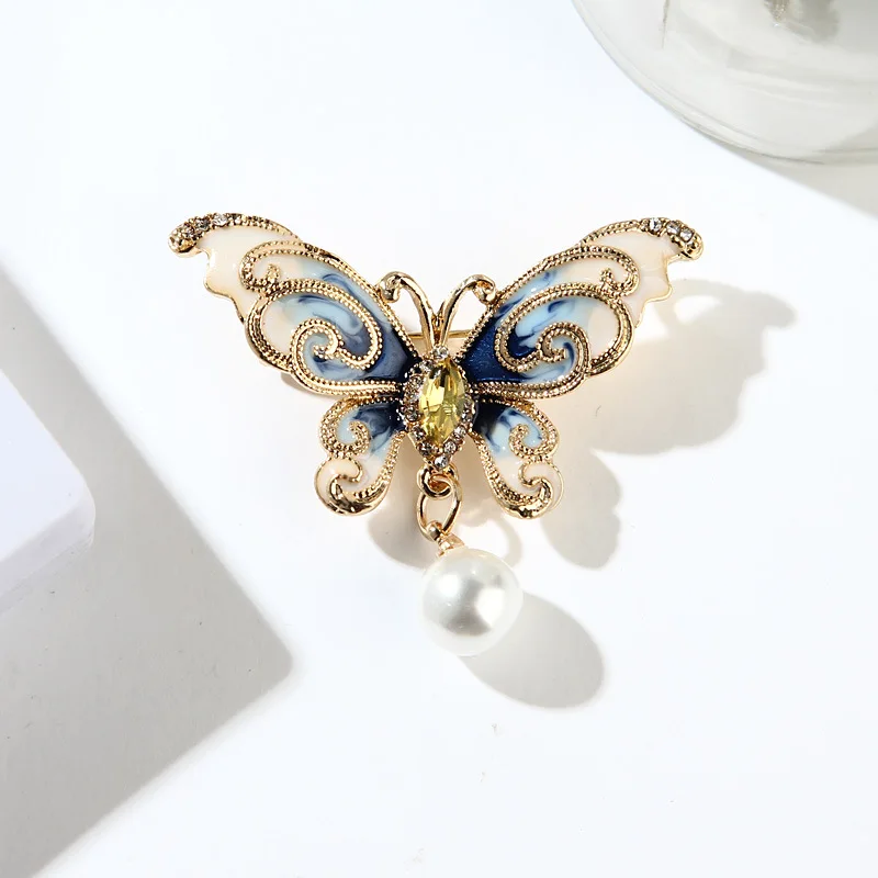 

SHANGZHIHUA Butterfly brooch, Korean fashion pearl chest button, women's brooch, 2020 new jewelry