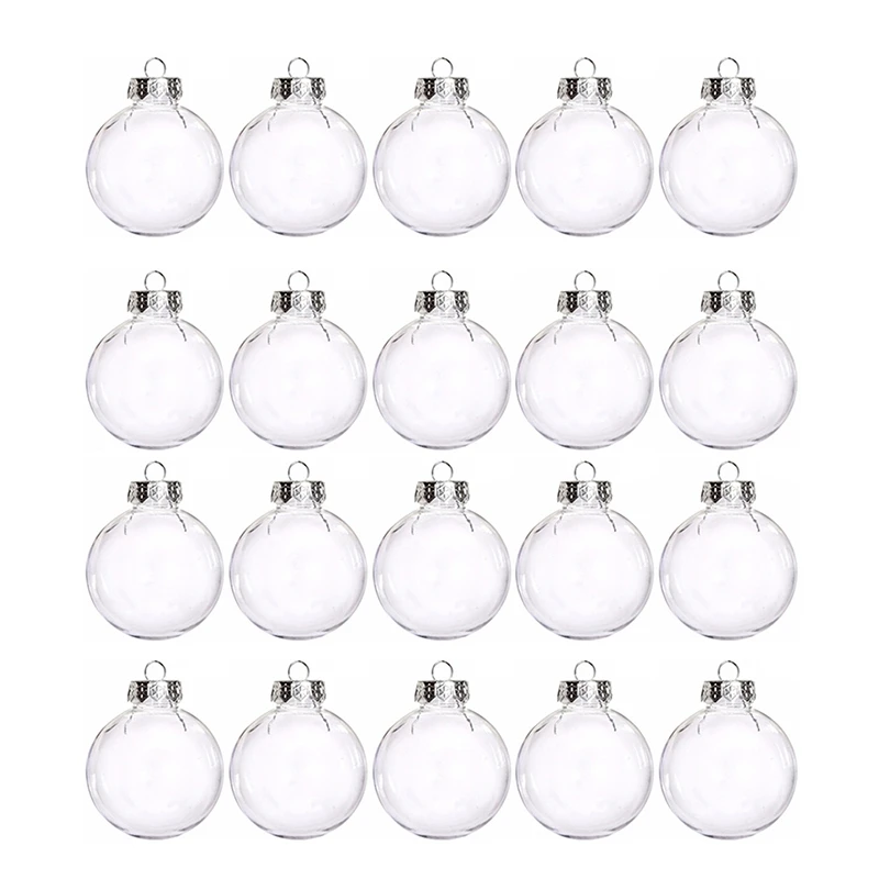 

Transparent Christmas Balls Plastic Clear DIY Hanging Ball Bauble Ornaments Christmas Decorations for Home Xmas Tree