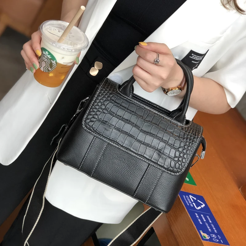 Кожаные сумки женская сумка большой вместимости новинка 2021 модная