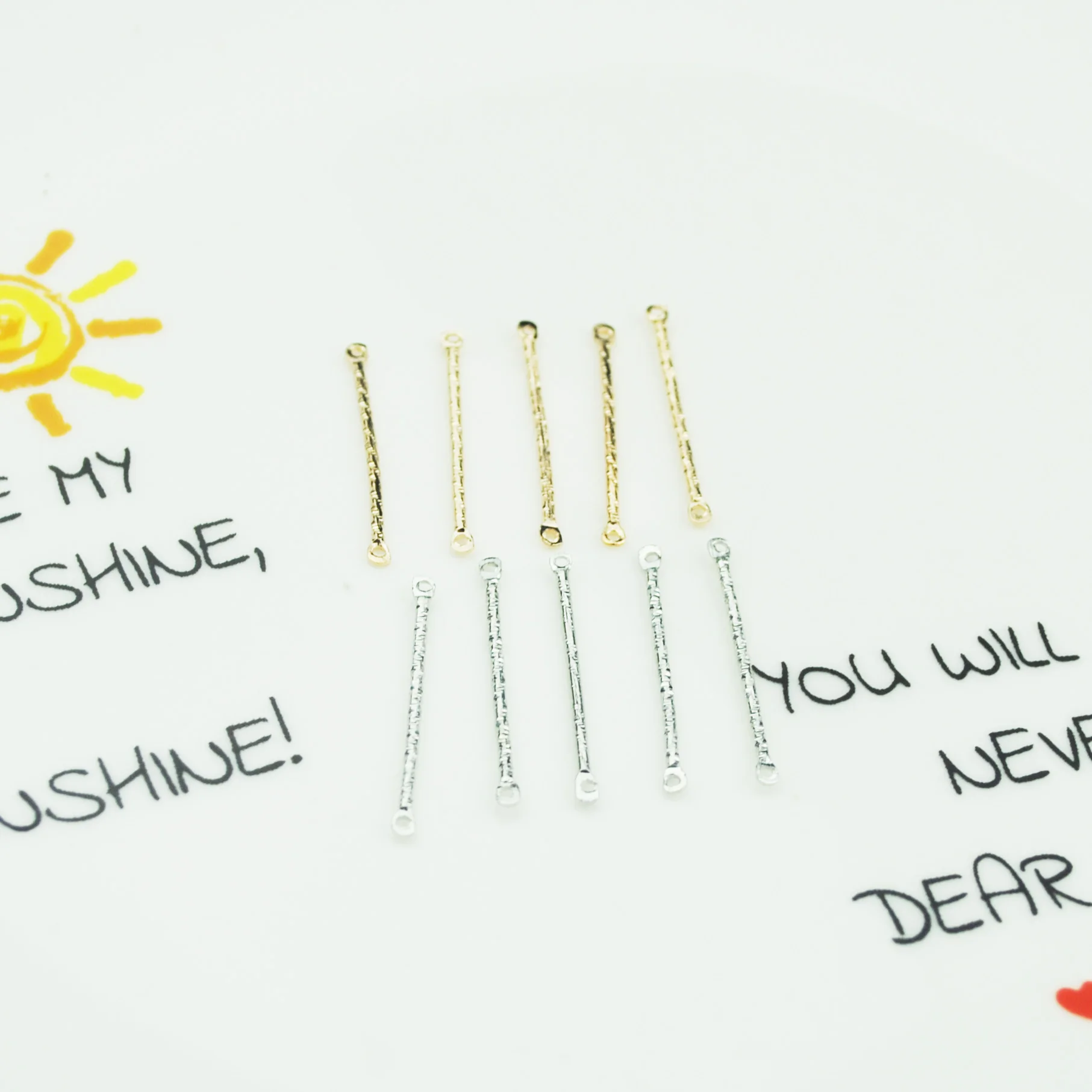 50 шт./лот разъемы золотого и серебряного цвета для ювелирных изделий фурнитура