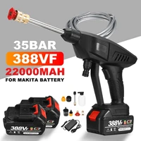 388vf 1000w high pressure cordless washer spray water gun with 22000mah battery car wash cleaning machine for makita 18v battery