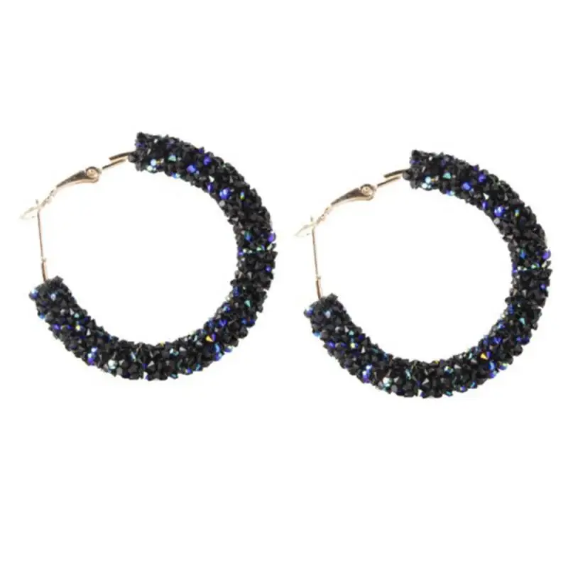 Серьги очаровательные большие Преувеличенные геометрические круглые блестящие