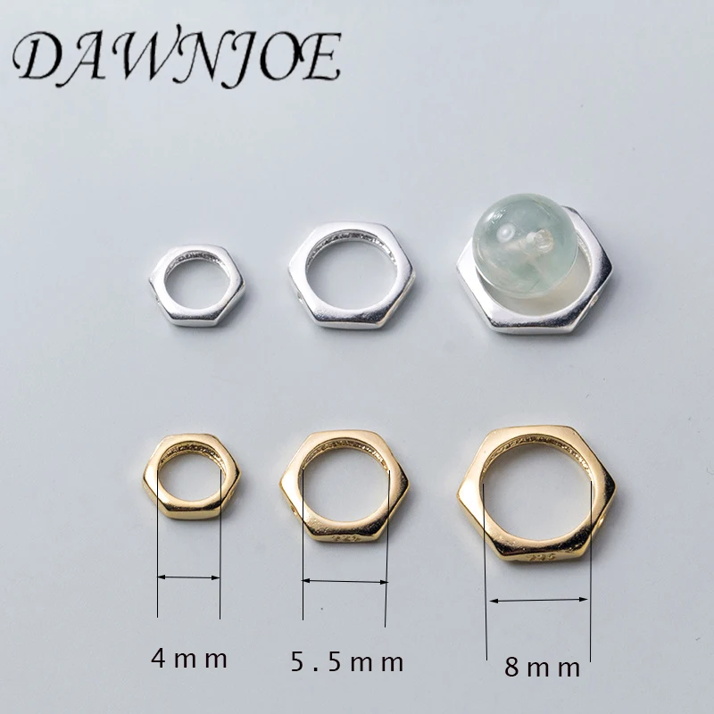 Downjoe Стерлинговое Серебро S925 6 5 12 мм 4 2 10 шестигранные бусины обруч сделай сам